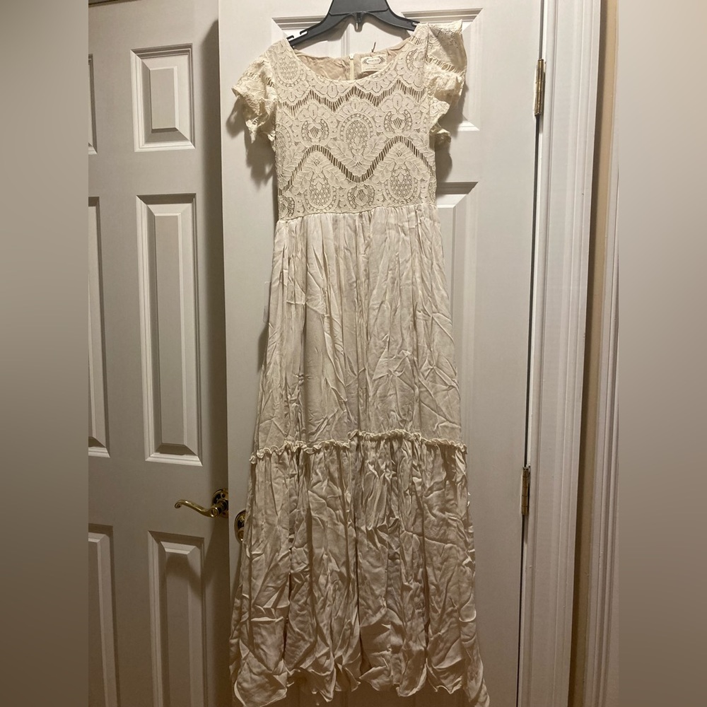 Joyfolie Macy dress in cream- size 14 kids